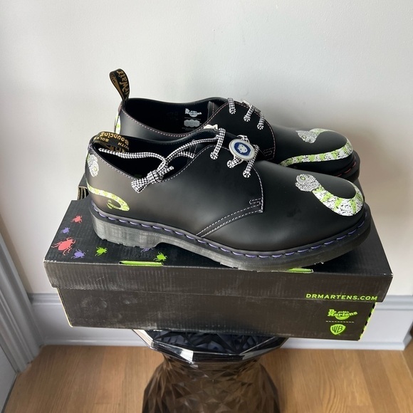 DR MARTENS 1461 WB BEETLEJUICE SMOOTH LEATHER OXFORD SHOES - Picture 8 of 16